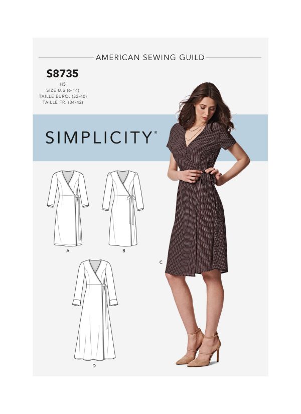 Simplicity Sewing Pattern 8735 Women’s / Petite Women’s Wrap Dress