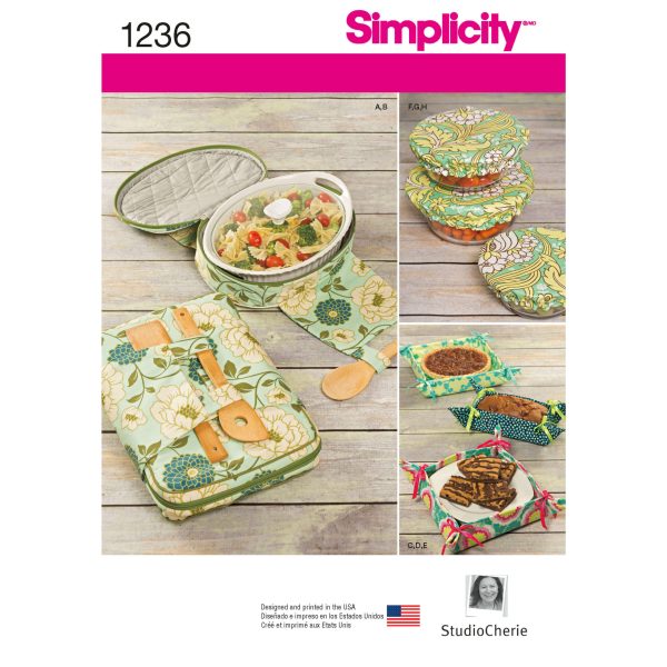 Simplicity Sewing Pattern 1236 Casserole Carriers, Gifting Baskets and Bowl Covers