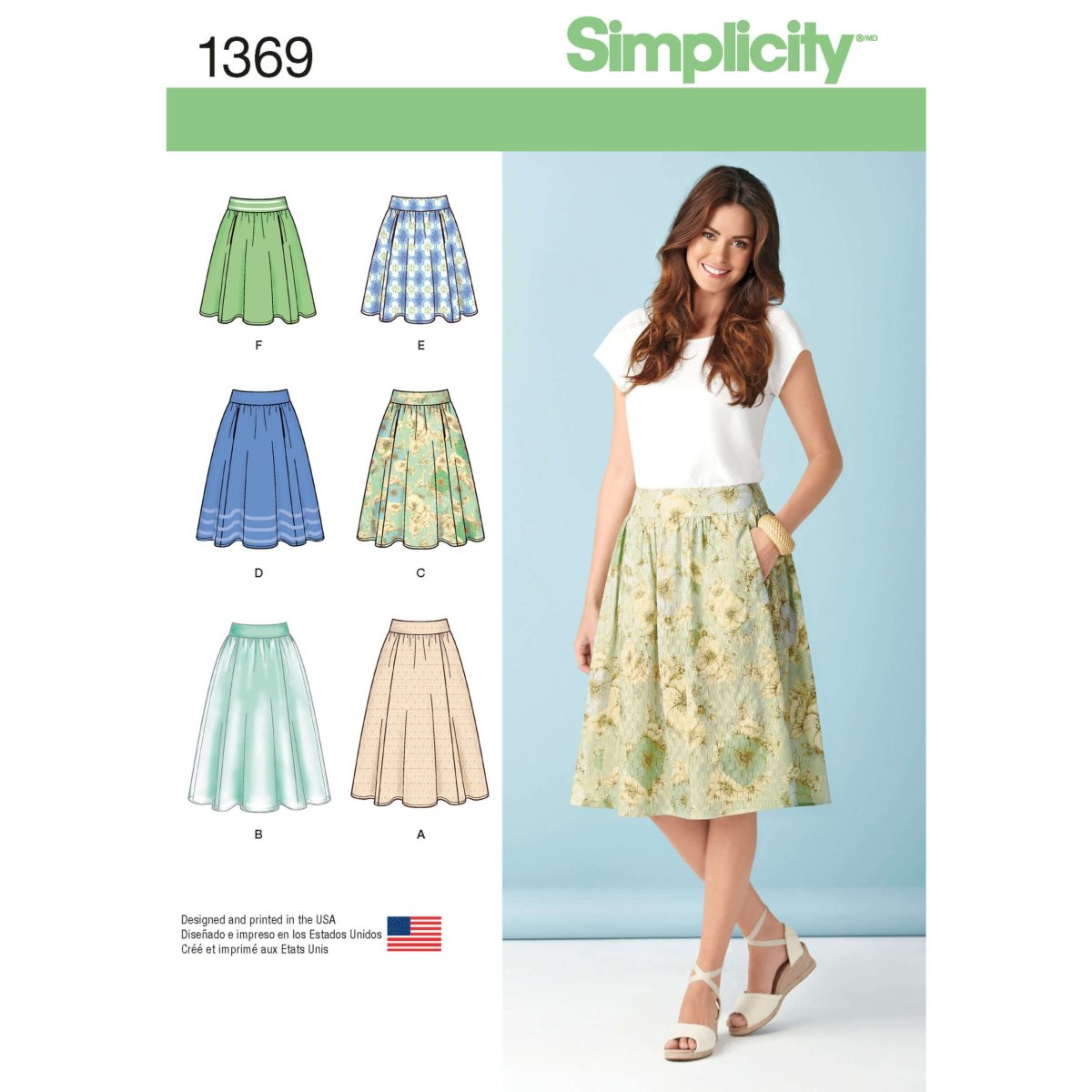 Simplicity Sewing Pattern 1369 Misses' Skirts in Three Lengths