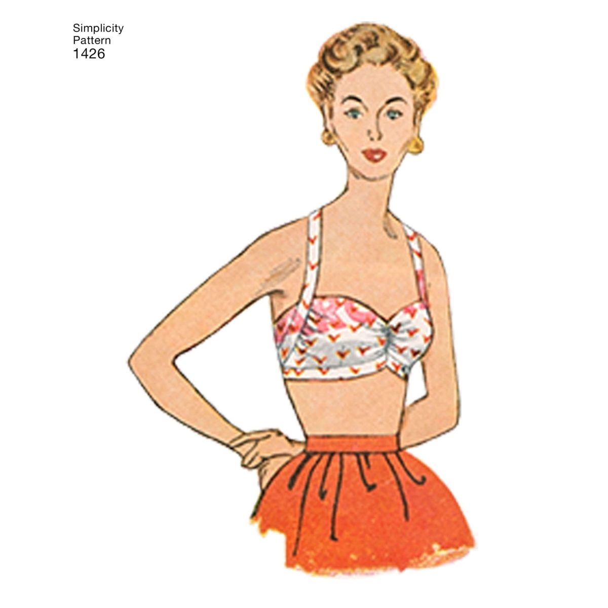 Simplicity Sewing Pattern 1426 Misses' Vintage 1950's Bra Tops