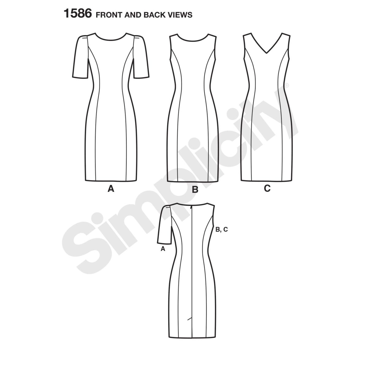 Simplicity Sewing Pattern 1586 Misses' and Plus Size Amazing Fit Dress