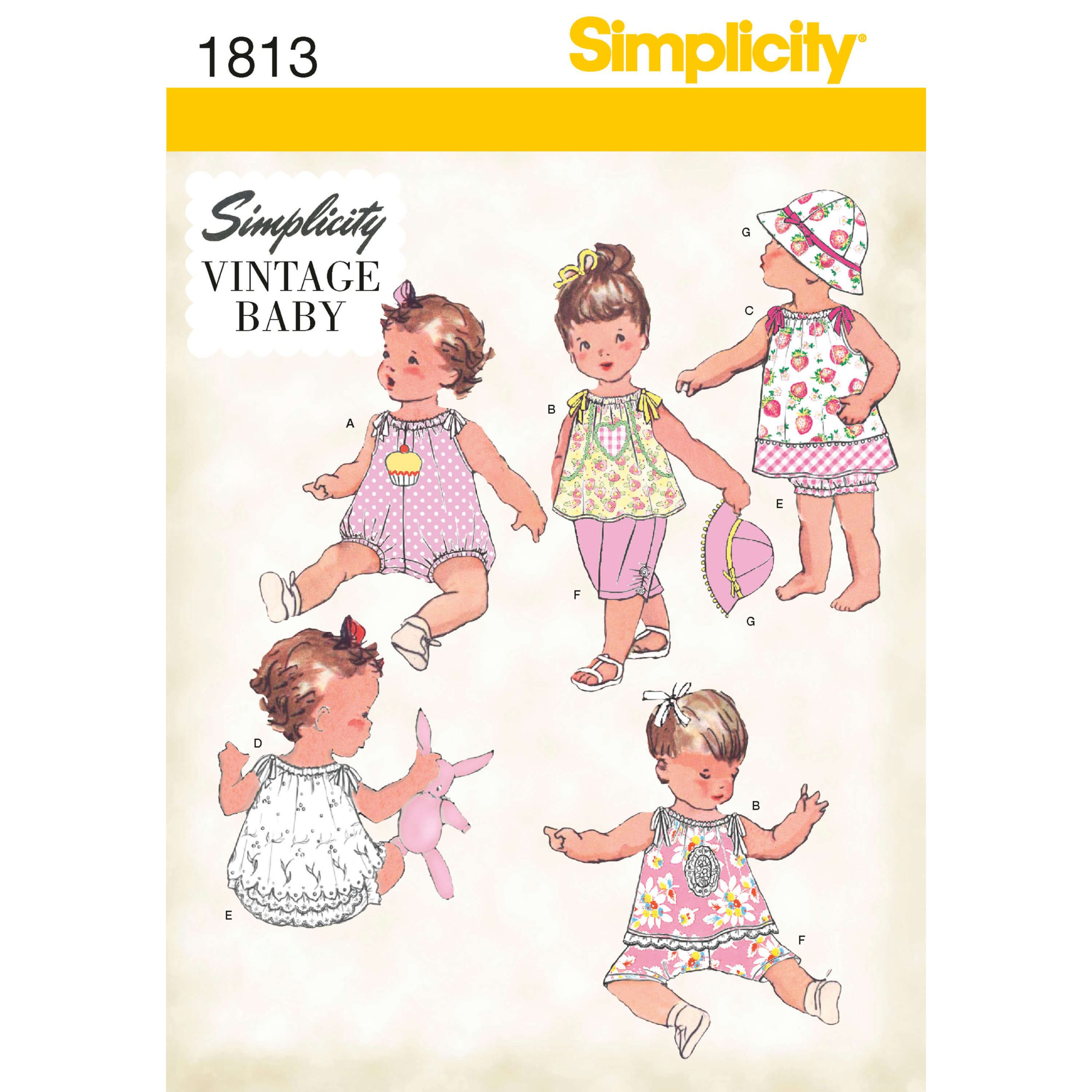 Simplicity Sewing Pattern 1813 Babies' Dress & Separates