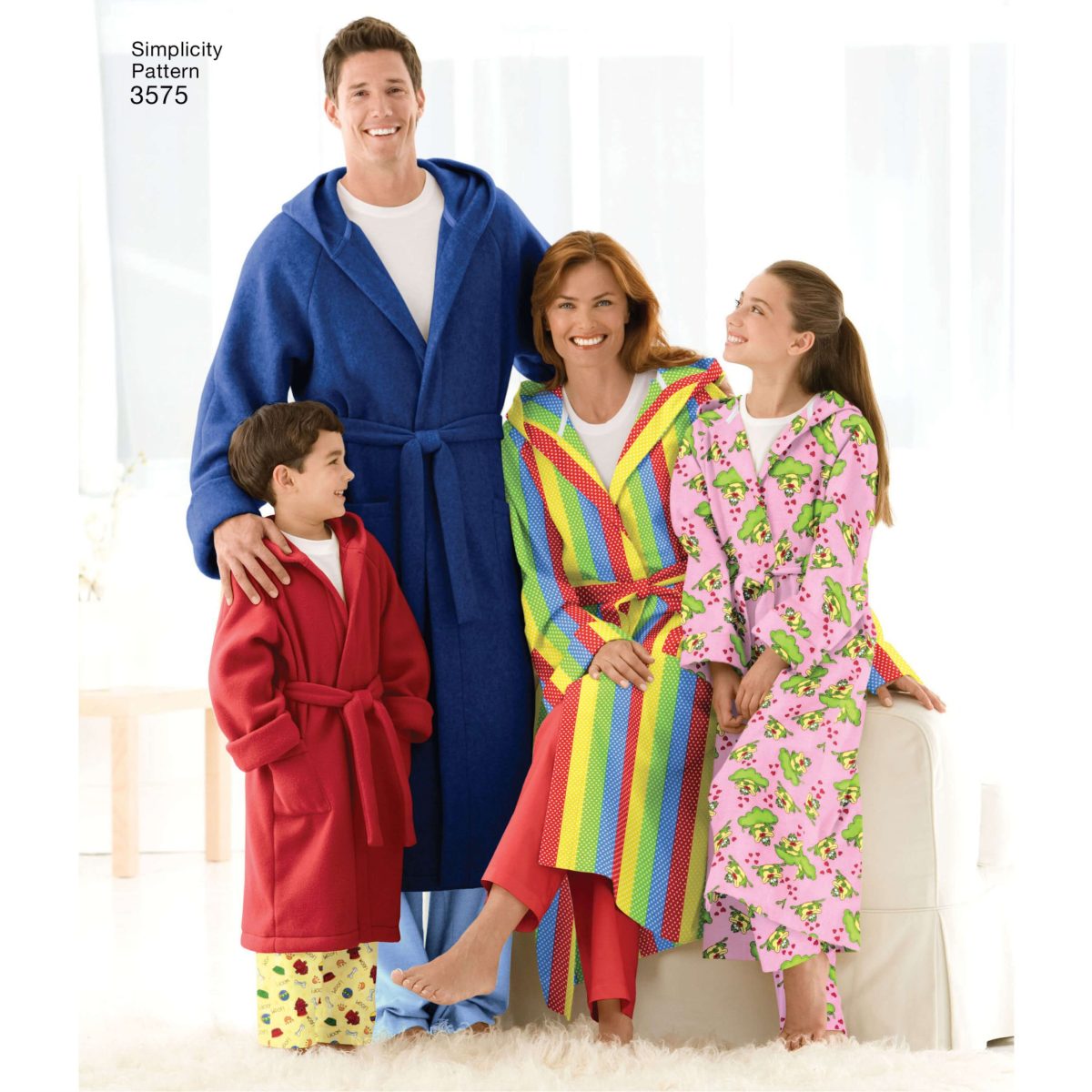 Simplicity Sewing Pattern 3575 Unisex Child, Teen and Adult Robe