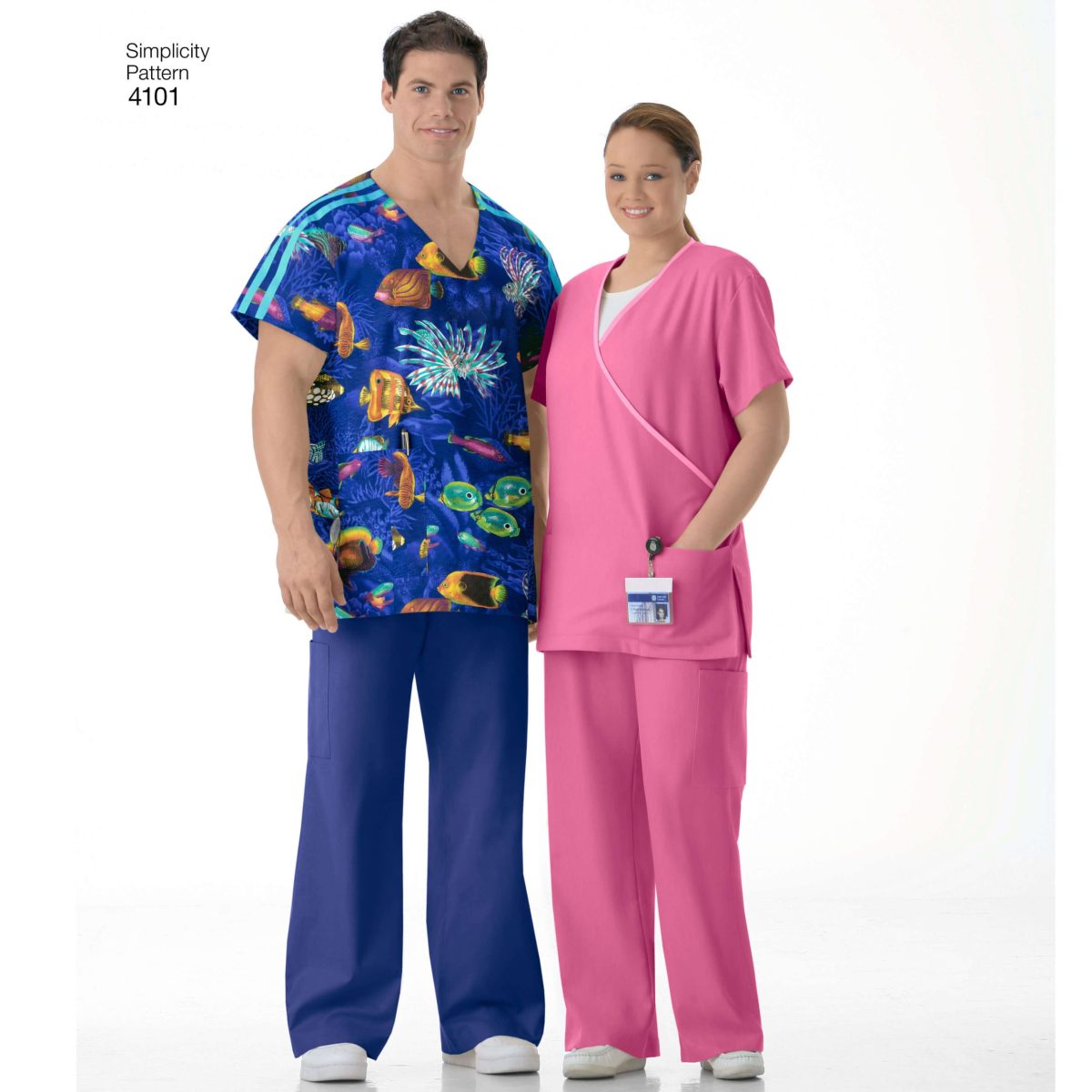 Simplicity Sewing Pattern 4101 Women's & Men's Plus Size Scrubs