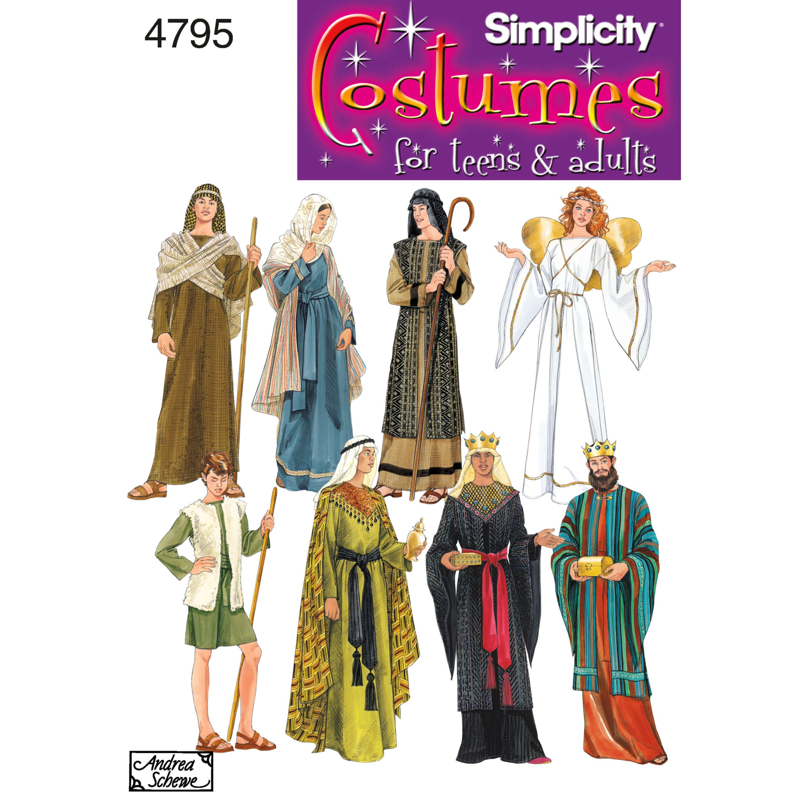 Simplicity Sewing Pattern 4795 Women's, Men & Teen Costumes
