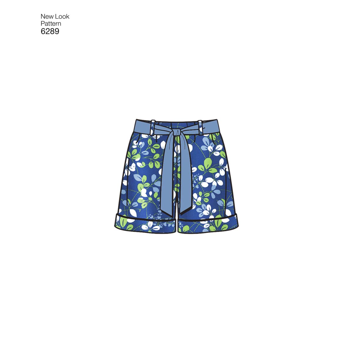 New Look Sewing Pattern N6289 Misses' Pull-on Trousers or Shorts and Tie Belt