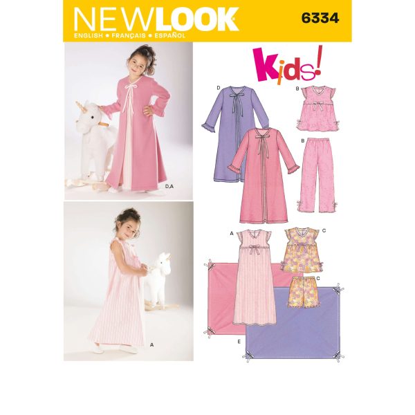 New Look Sewing Pattern N6334 Child's Sleepwear