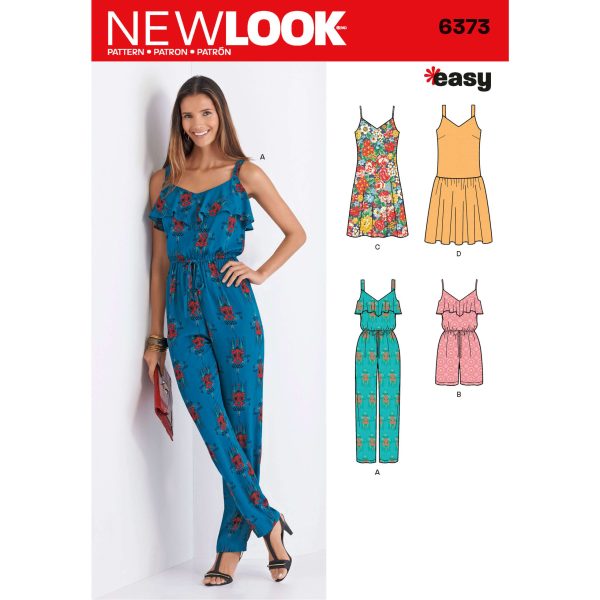 New Look Sewing Pattern N6373 Misses' Jumpsuit or Romper and Dresses