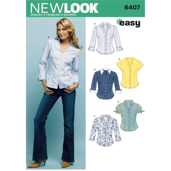 New Look Sewing Pattern N6407 Misses' Tops