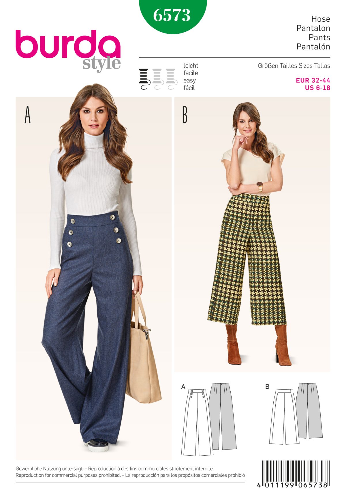 Burda Style Pattern 6573 Trousers