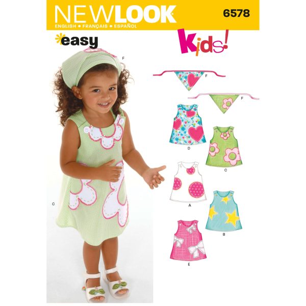 New Look Sewing Pattern N6578 Toddler's Dresses