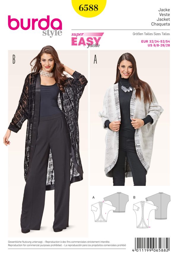 Burda Style Pattern 6588 Jacket