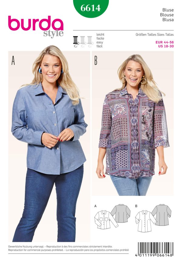 Burda Style Pattern 6614 Blouse