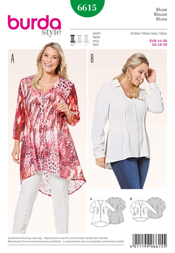 Burda Style Pattern 6615 Blouse
