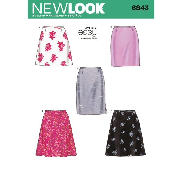 New Look Sewing Pattern N6843 Misses' Skirts