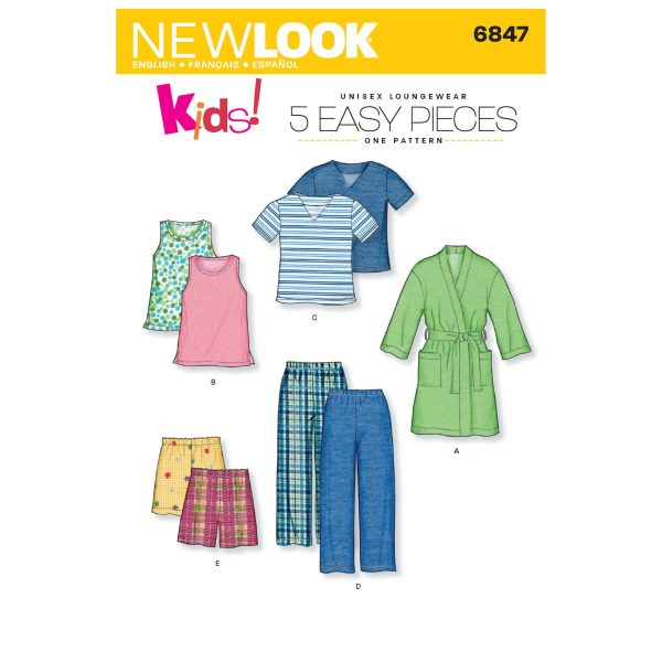 New Look Sewing Pattern N6847 Child's Sleepwear