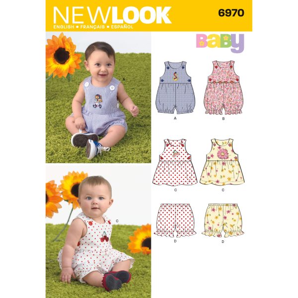 New Look Sewing Pattern N6970 Babies' Romper, Dress & Panties