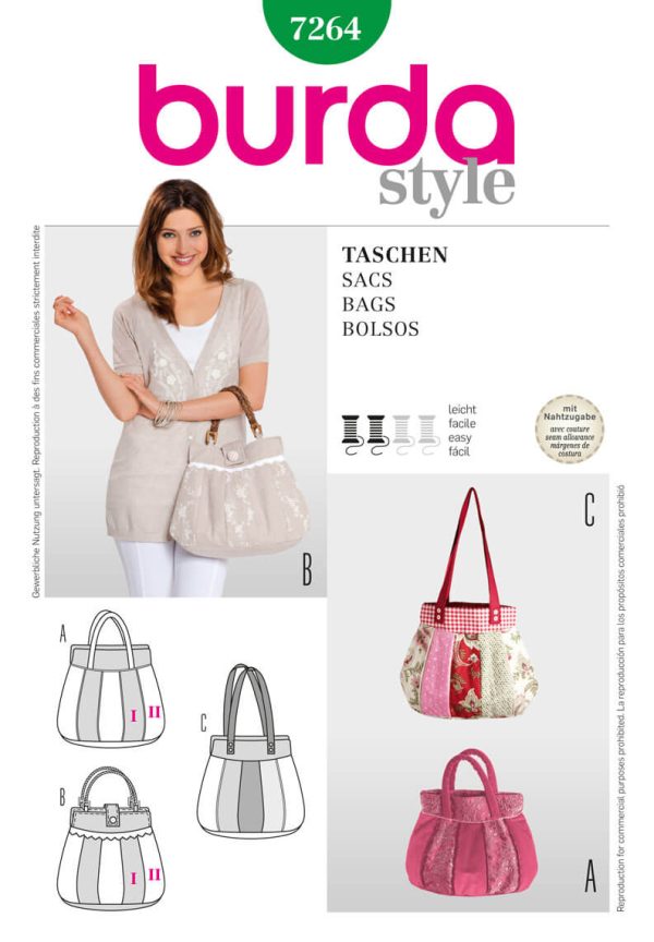 Burda Style B7264 Bag Sewing Pattern