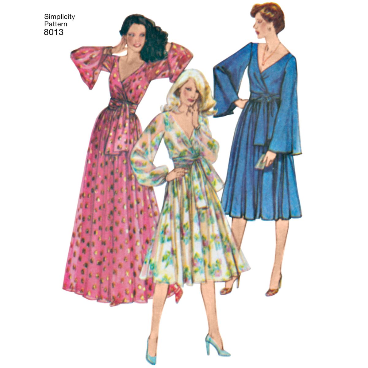 Simplicity Sewing Pattern S8013 Misses' Vintage 1970's Dresses'