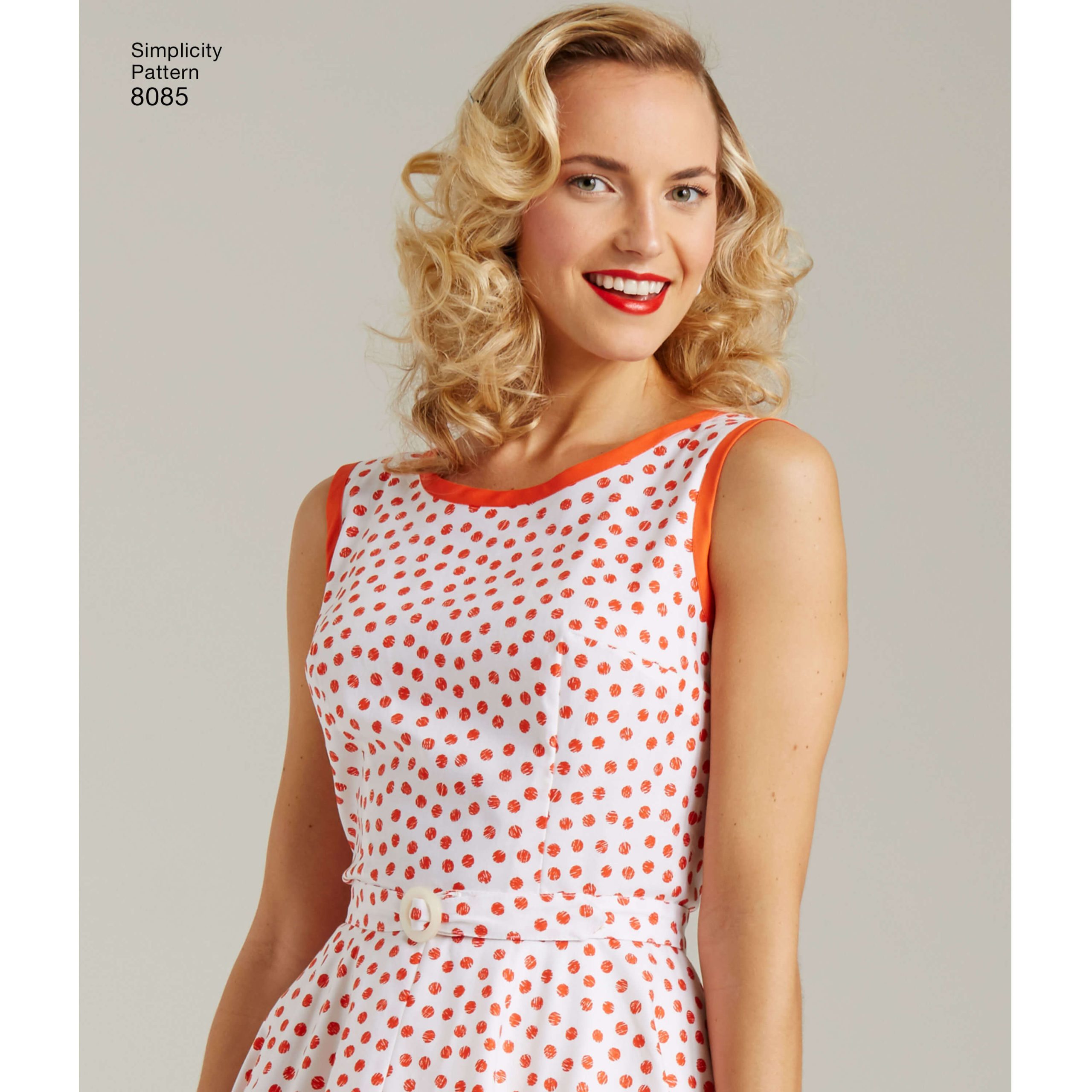 Simplicity Sewing Pattern 8085 Misses’ Vintage 1950’s Wrap Dress in Two ...