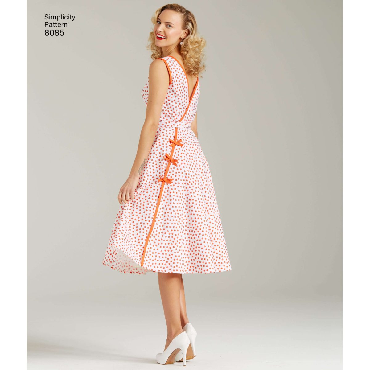 Simplicity Sewing Pattern 8085 Misses' Vintage 1950's Wrap Dress in Two Lengths