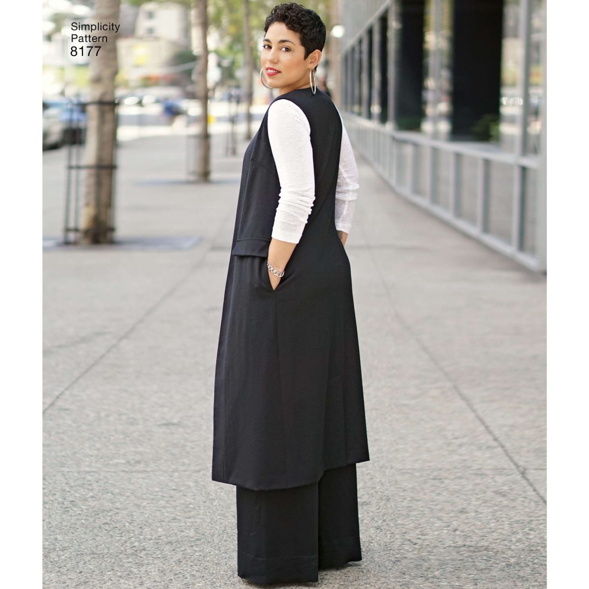 Simplicity Sewing Pattern 8177 Mimi G Style Trousers, Coat or Vest, and Knit Top for Miss and Plus Sizes