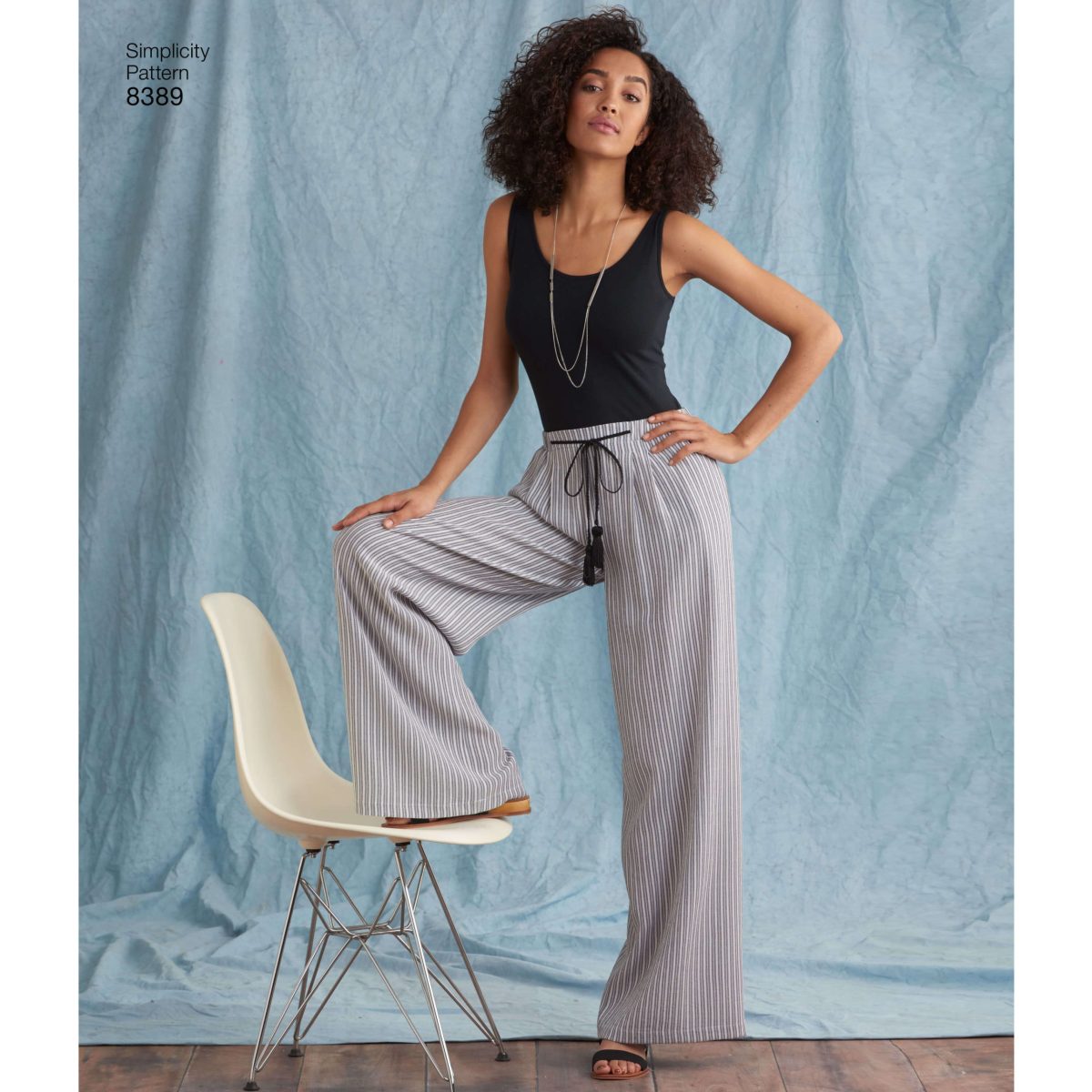 Simplicity Pattern 8389 Misses' Trousers with Length and Width Variations and Tie Belt