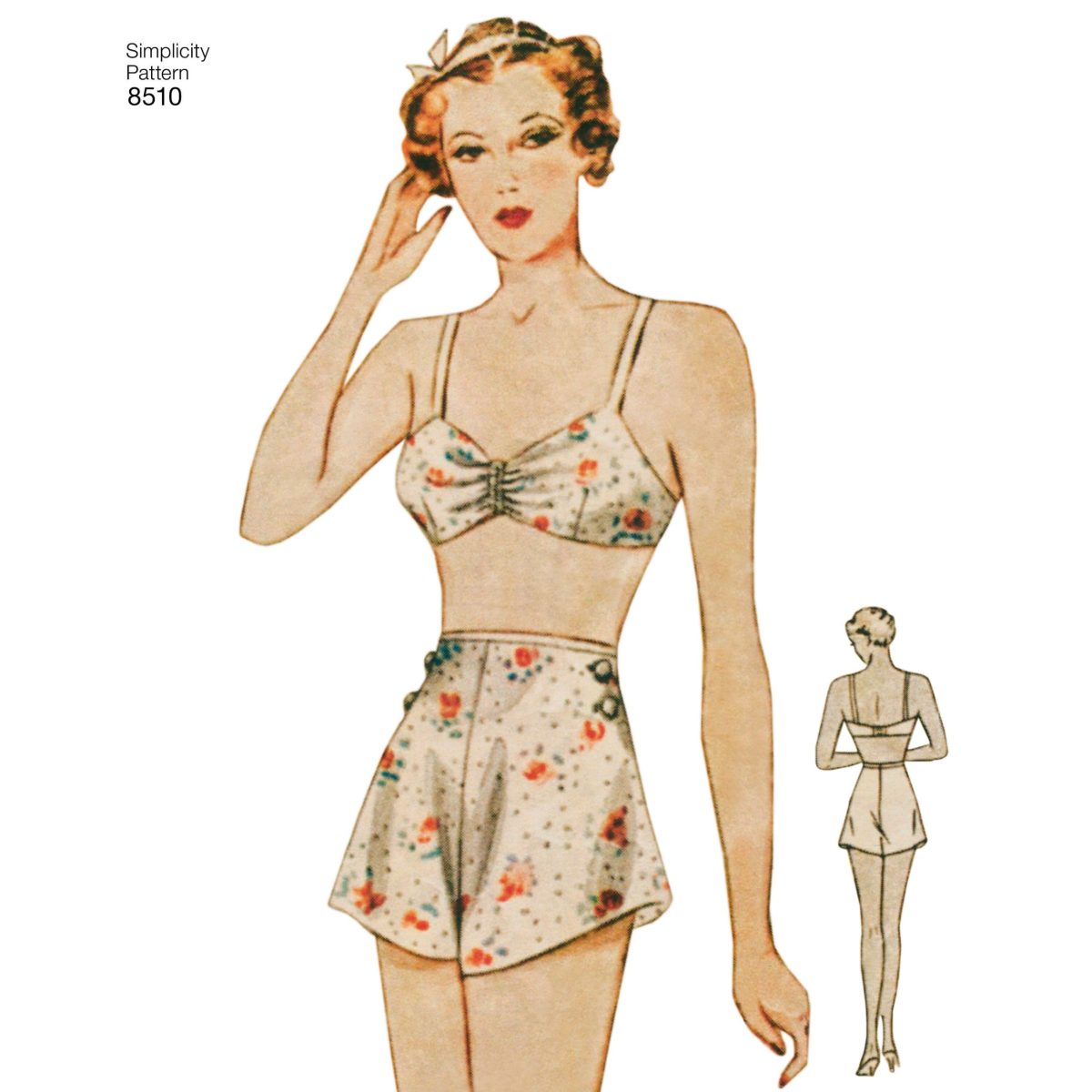 Simplicity Pattern 8510 Miss Vintage Brassiere & Panties