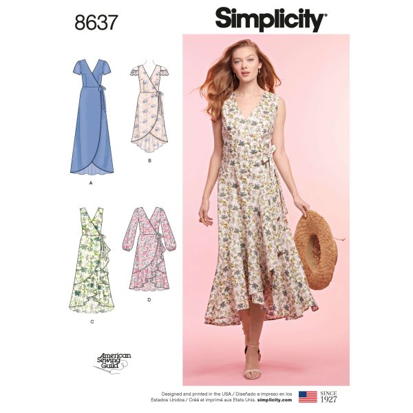 Simplicity Sewing Pattern 8637 Misses' Wrap Dress
