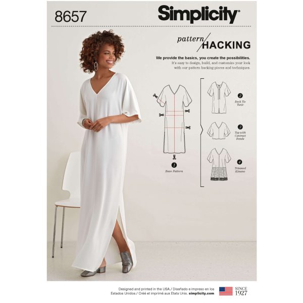 Simplicity Sewing Pattern 8657 Misses' Caftan with Options for Design Hacking