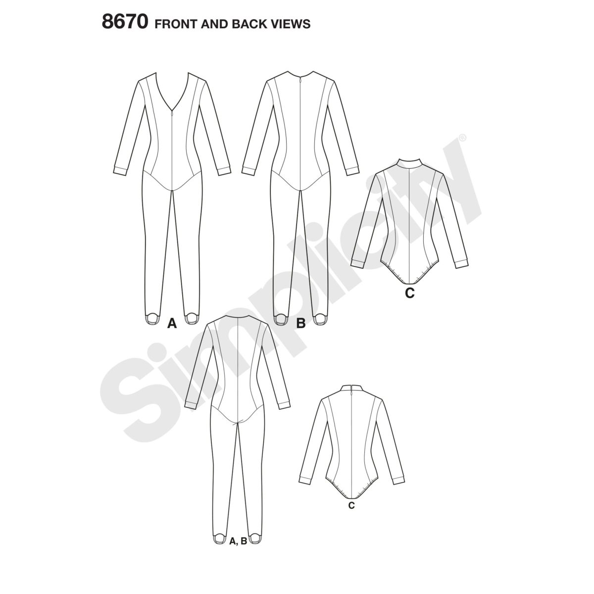 Simplicity Sewing Pattern 8670 Misses' Cosplay jumpsuit
