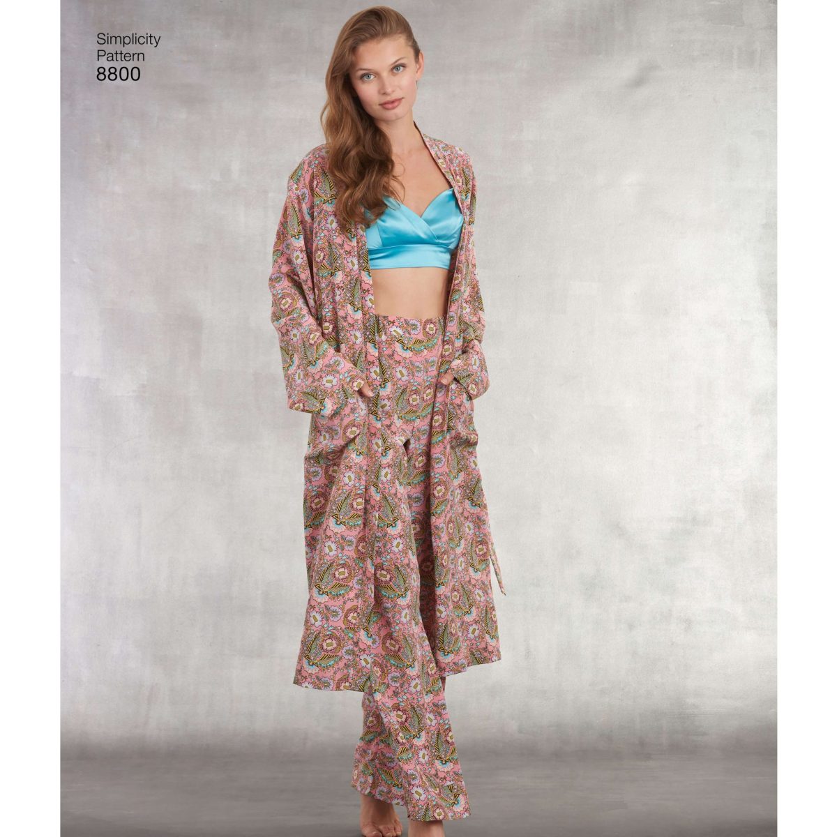 Pattern 8800 Misses' Pyjamas with Robe, Trousers, Top and Bralette