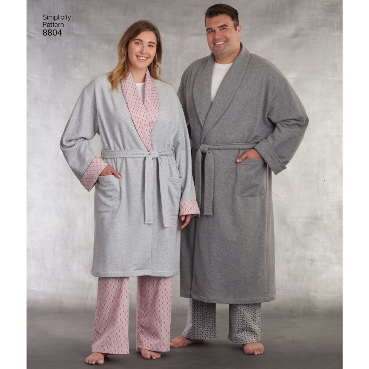 Simplicity Sewing Pattern 8804 Women's and Men's Robe and Trousers
