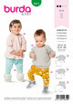 Burda Style Pattern 9312 Babies' Coordinates, Pull-On Top and Pants
