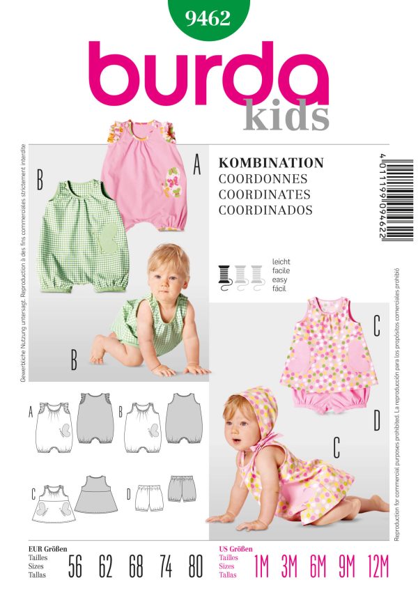 Burda Style B9462 Kids Coordinates Sewing Pattern