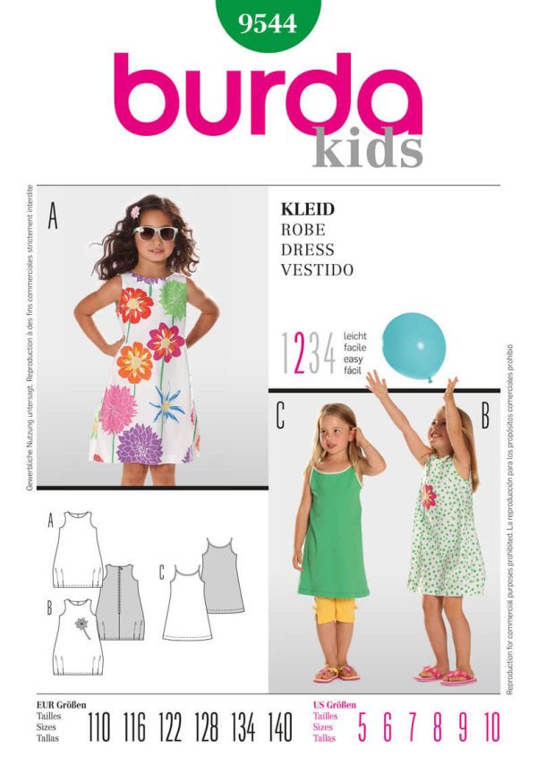 Burda B9544 Dress Sewing Pattern