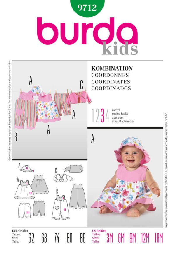 Burda B9712 Coordinates Sewing Pattern