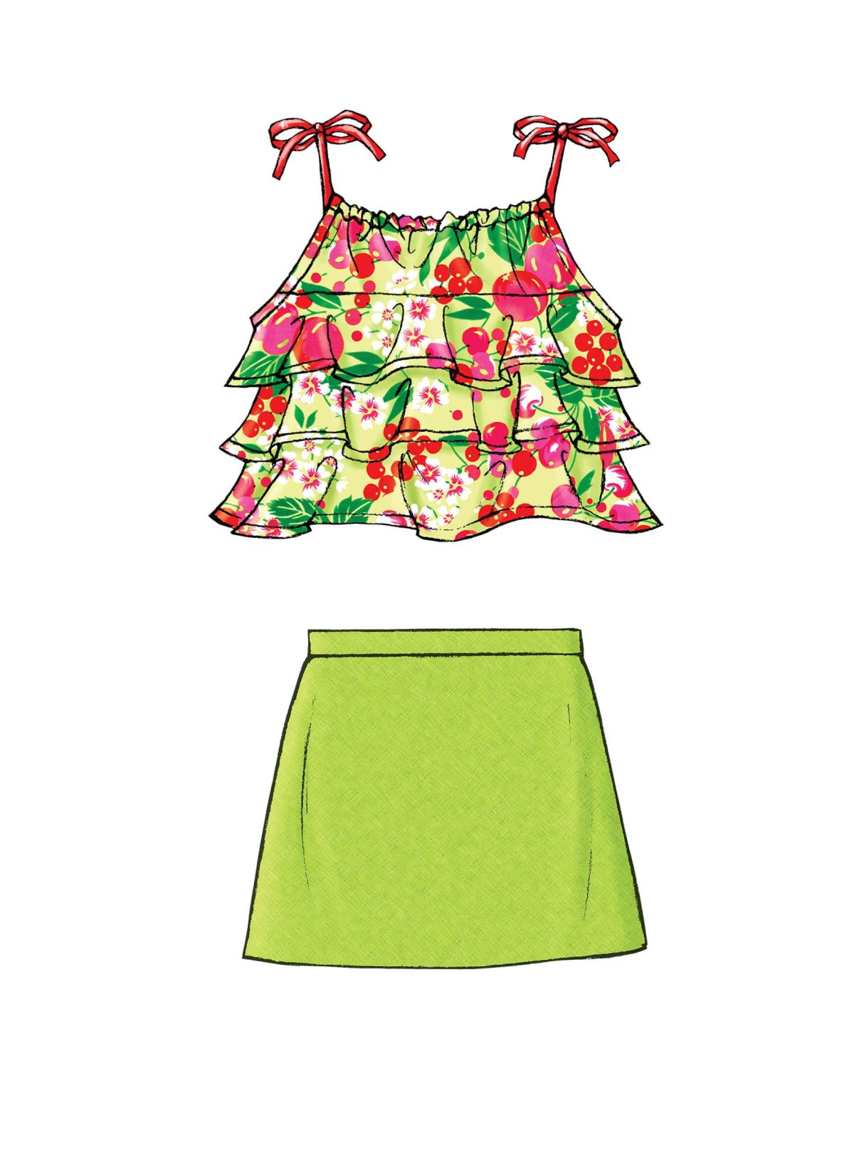 Butterick Sewing Pattern B4503 Children's/Girls' Top, Skort and Shorts