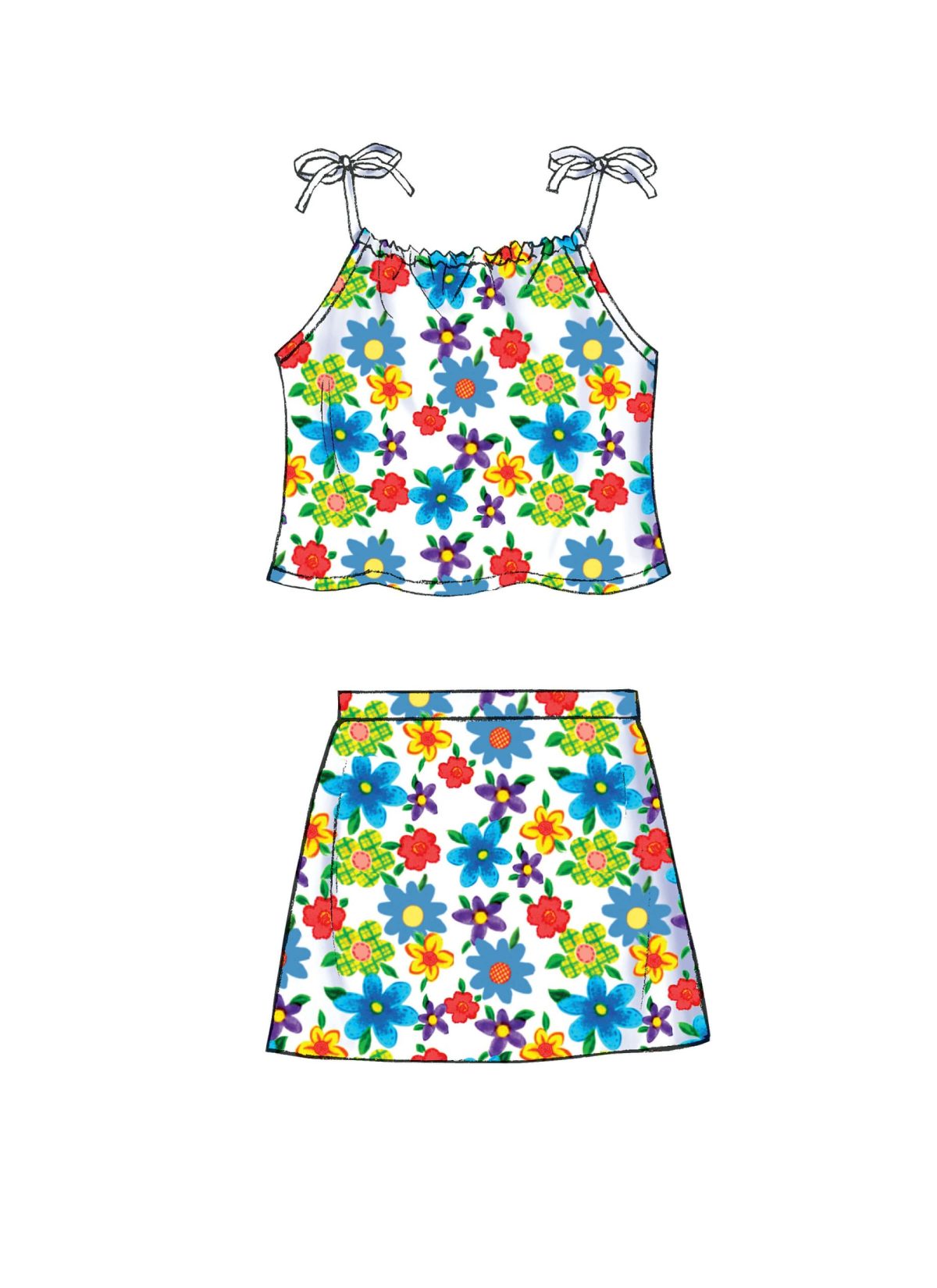 Butterick Sewing Pattern B4503 Children's/Girls' Top, Skort and Shorts