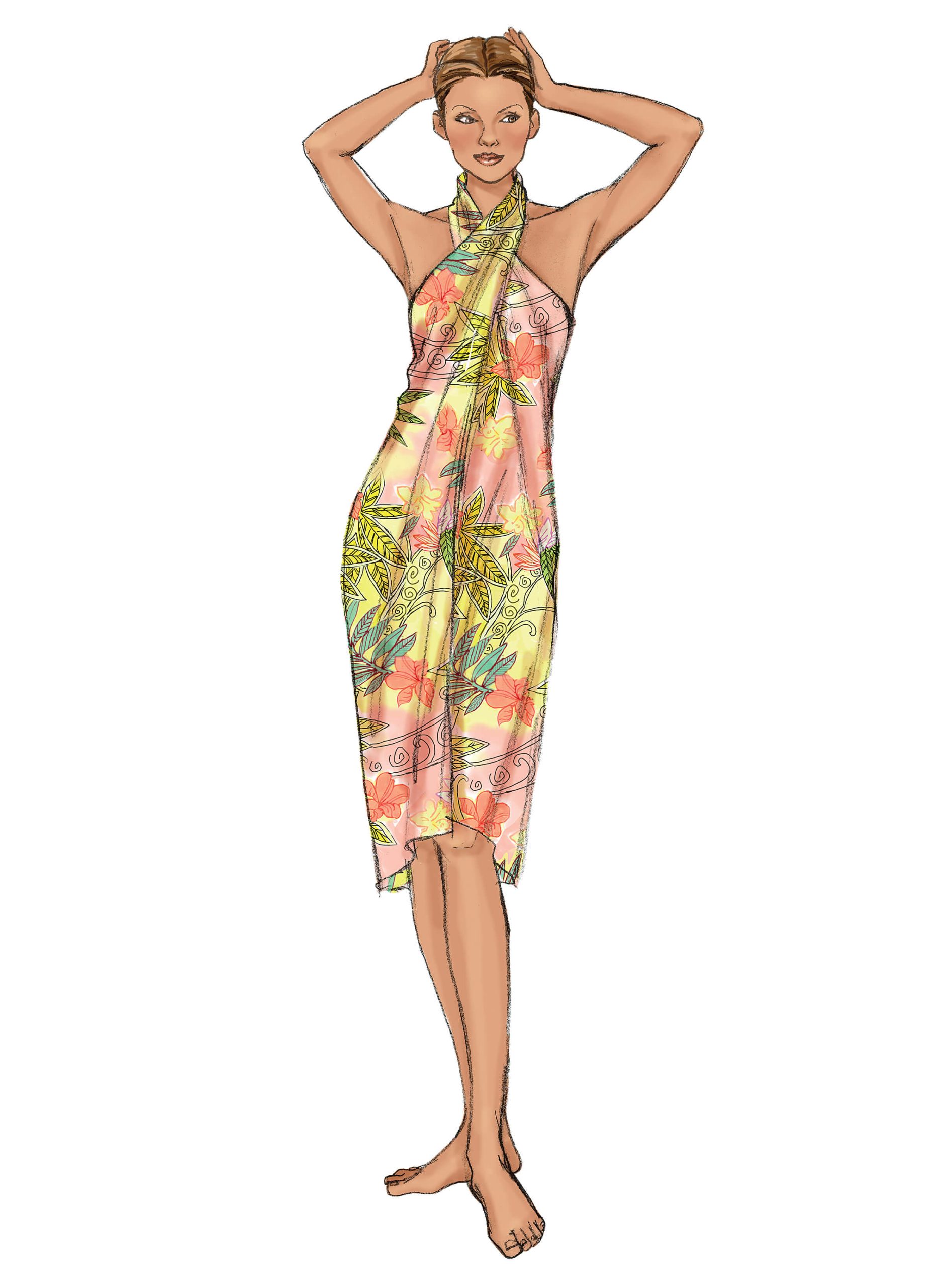 Butterick Sewing Pattern B4526 BuMisses' Swimsuit and Wrap