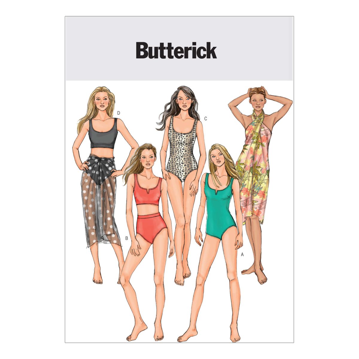 Butterick Sewing Pattern B4526 BuMisses' Swimsuit and Wrap