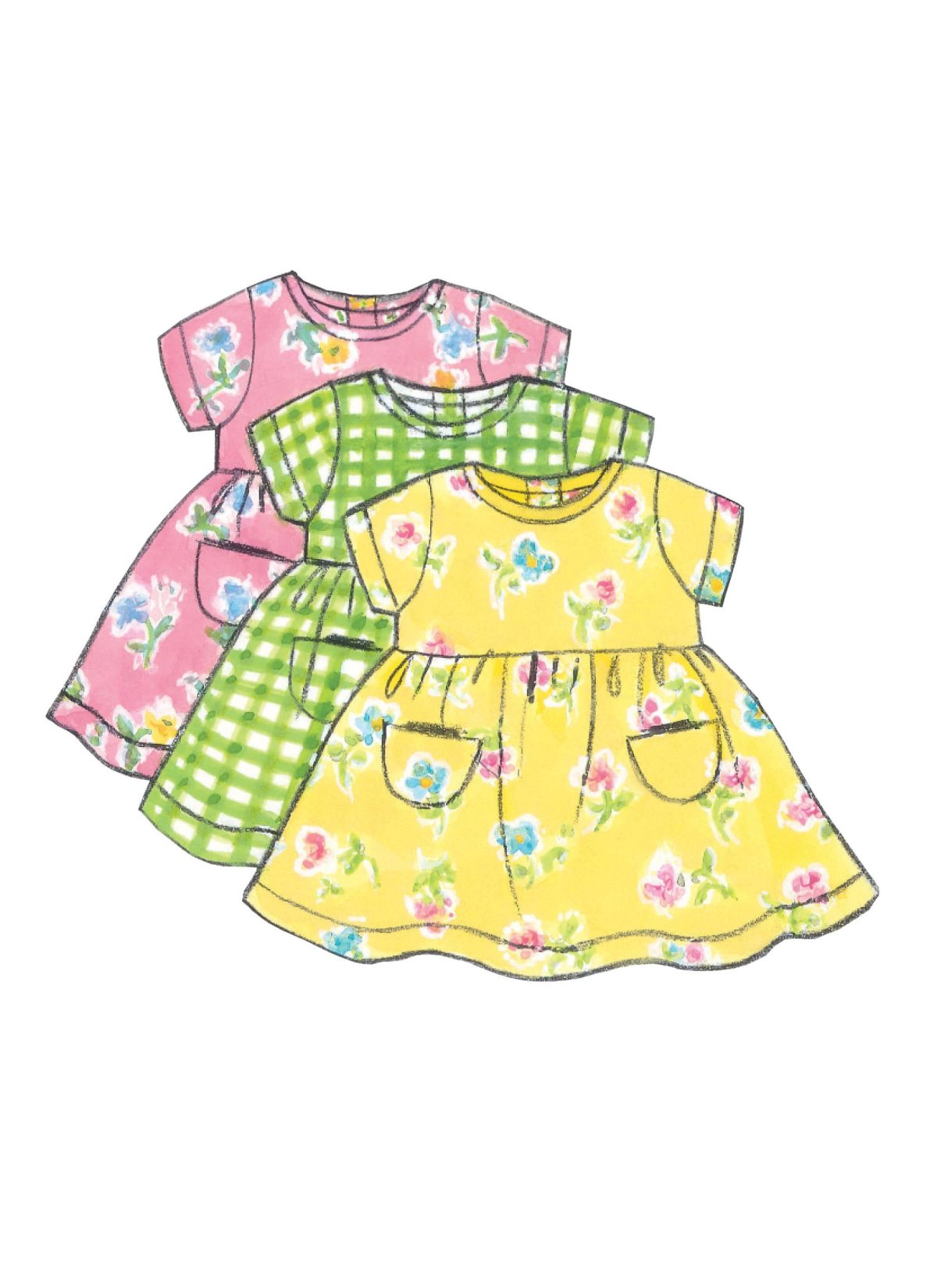 Butterick Sewing Pattern B5624 Infants' Dress, Jumper, Romper, Jumpsuit, Panties, Hat and Bag