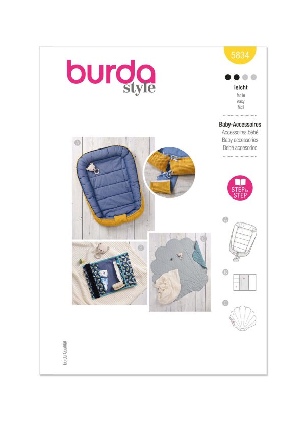 Burda Style Sewing Pattern B5834 Baby Accessories