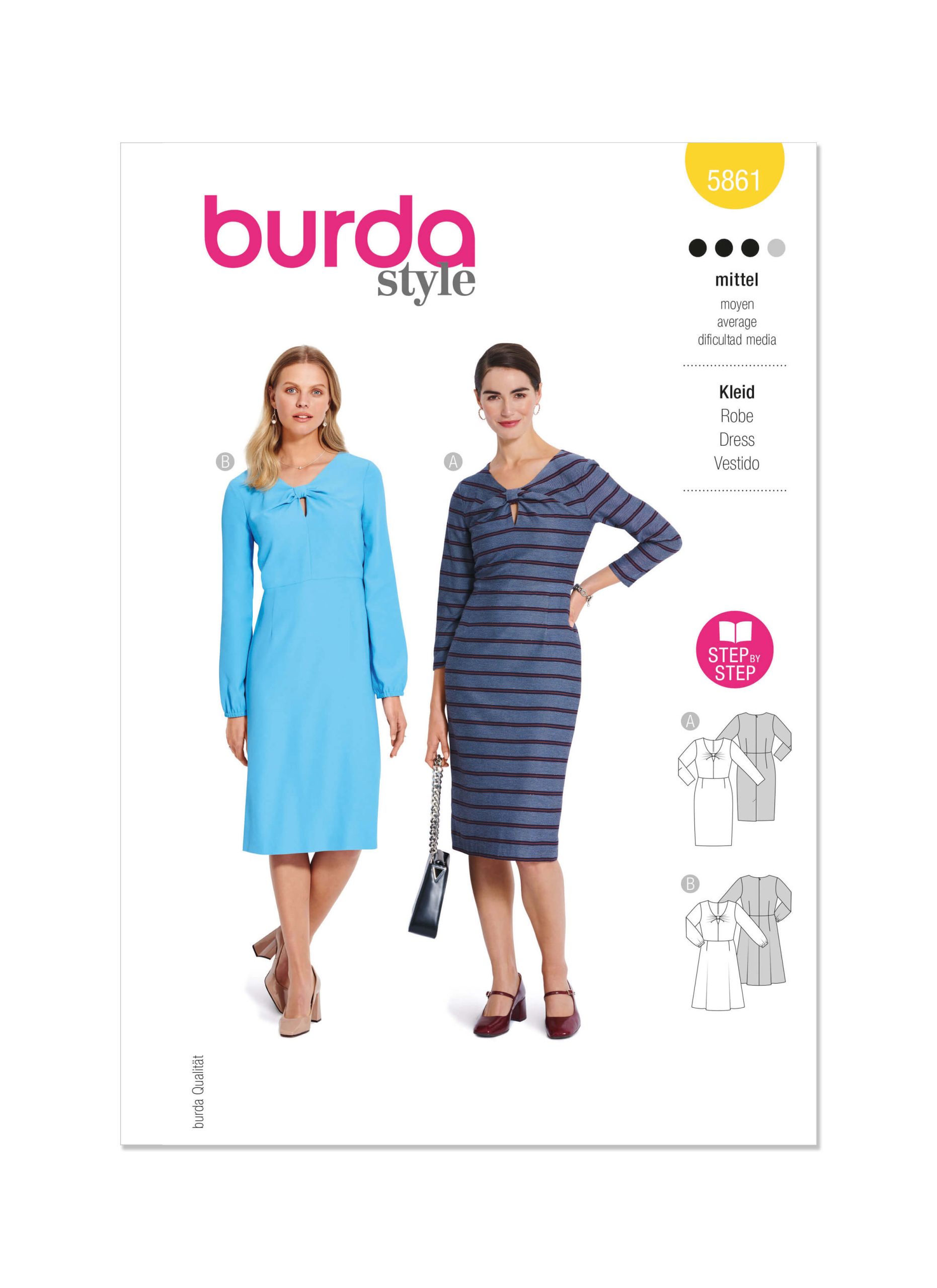 Burda Style Sewing Pattern B5861 Misses' Dress