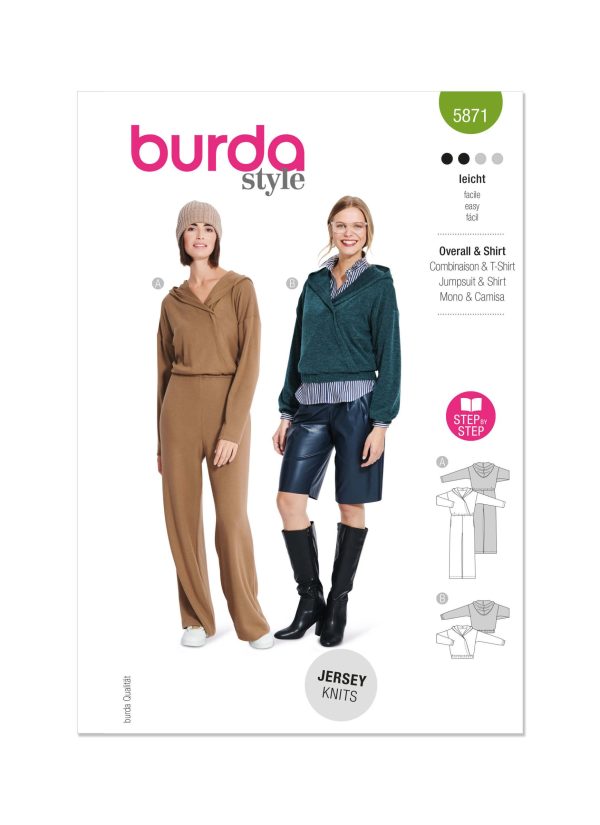 Burda Style Pattern B5871 Misses' Jumpsuit & Top