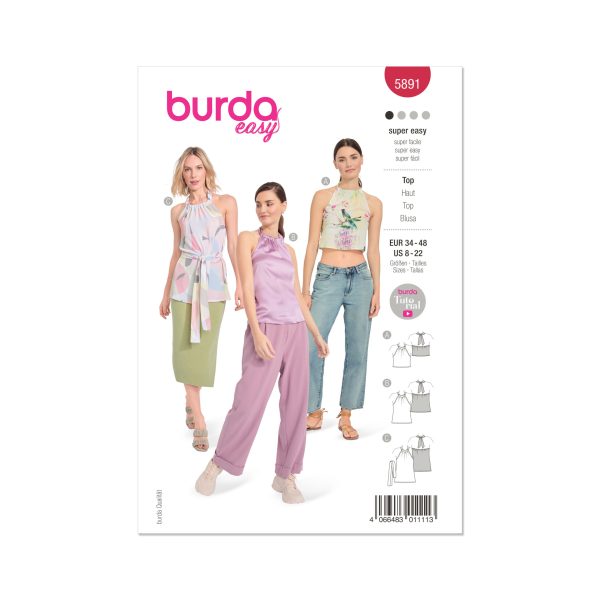 Burda Style Pattern 5891 Misses' Top