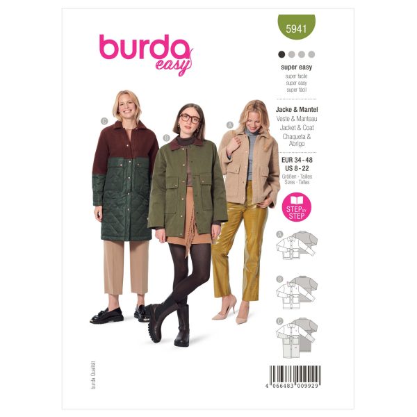 Burda Style Pattern 5941 Misses' Jacket and Coat