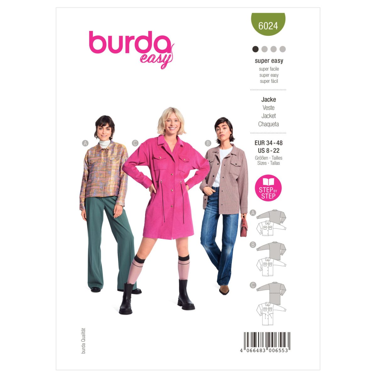 Burda Style Pattern 6024 Misses' Jacket