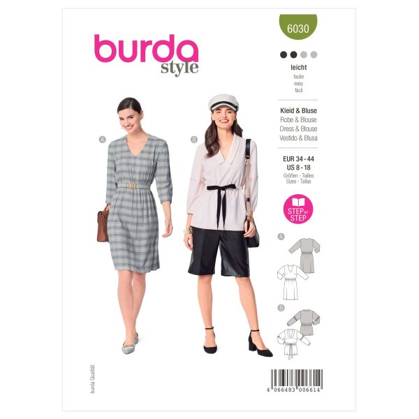 Burda Style Pattern 6030 Misses' Dress and Blouse