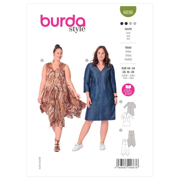 Burda Style Pattern 6036 Misses' Dress